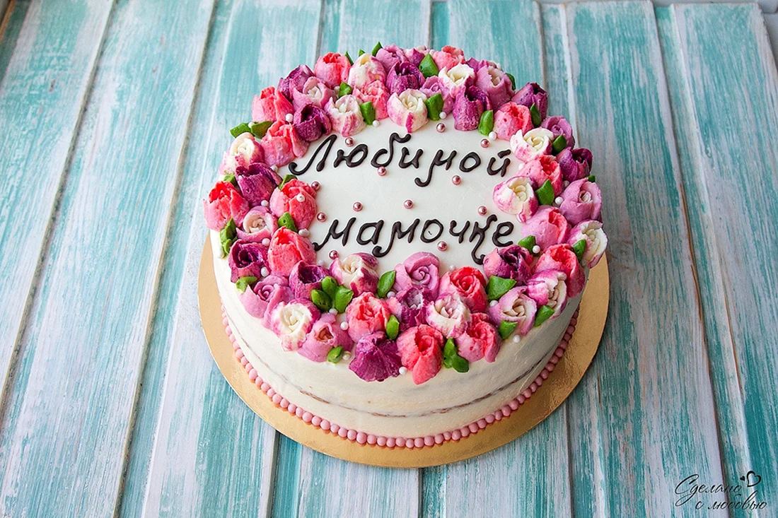 Торт с цветами
