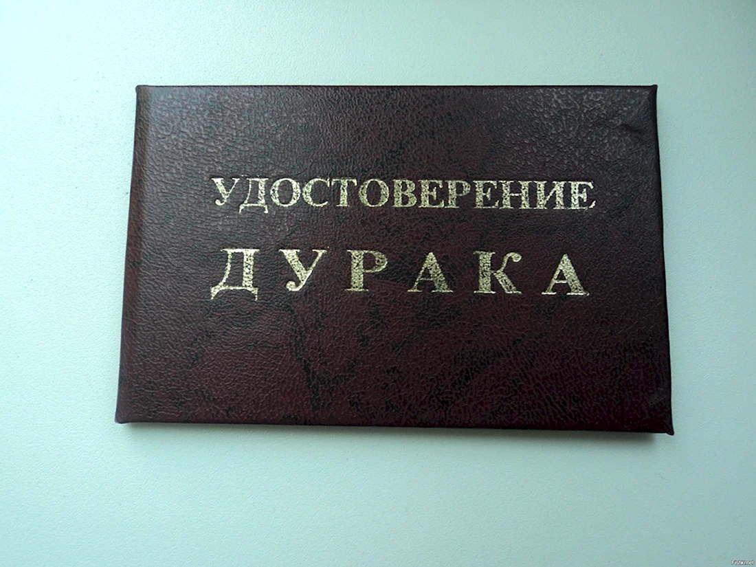 Удостоверение дурака