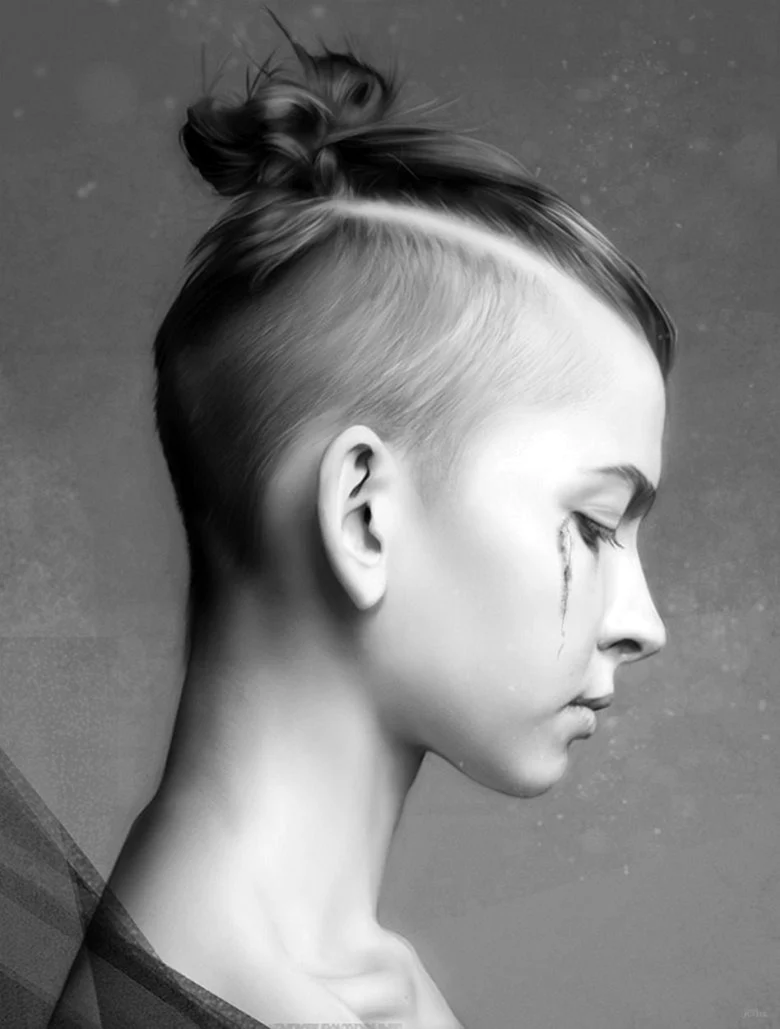 Undercut андеркат затылок с хвостиком