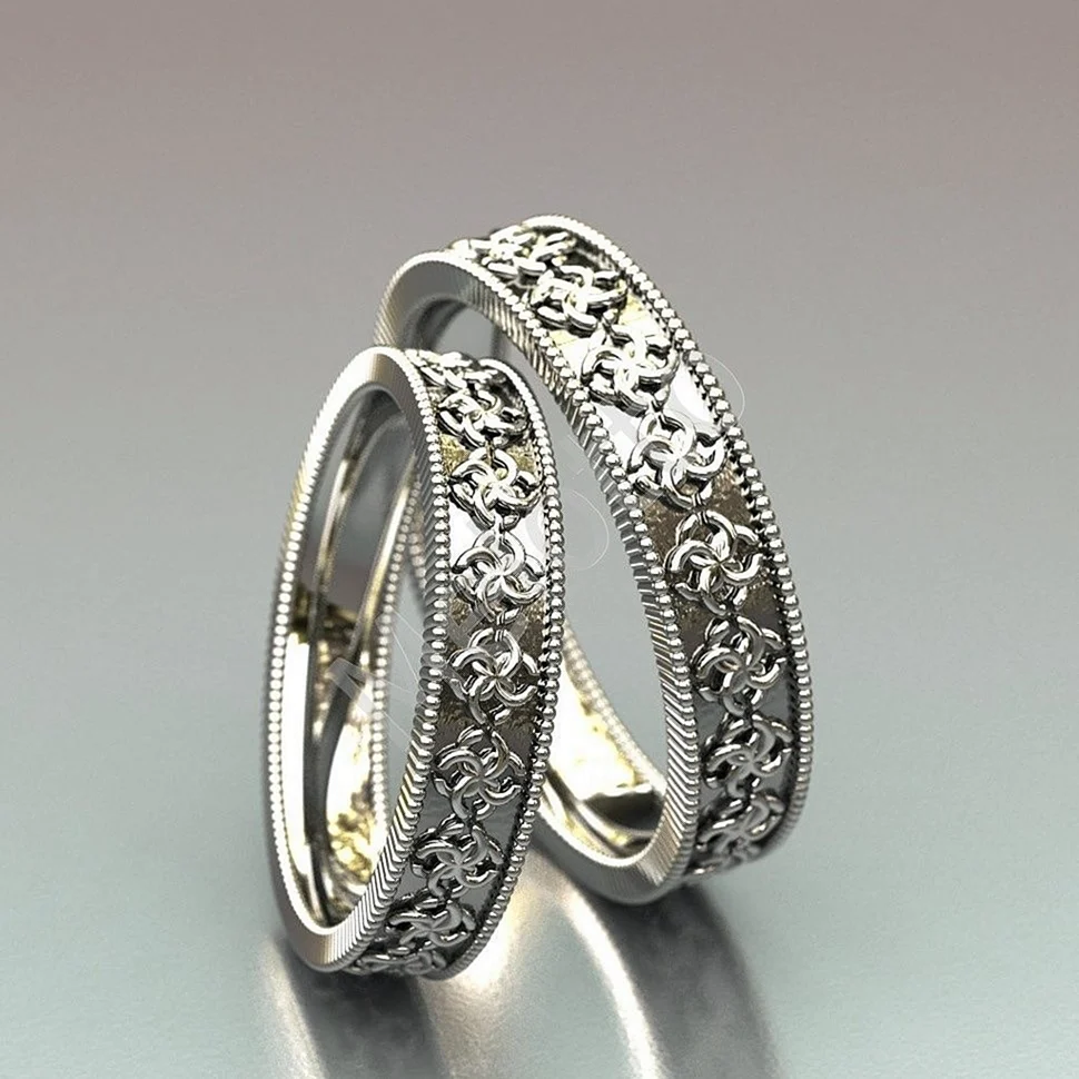 Венчальные кольца серебро