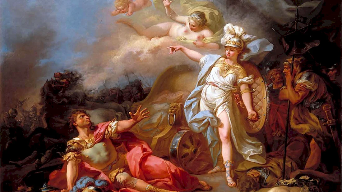 Жак-Луи Давид «битва Минервы и Марса» 1771