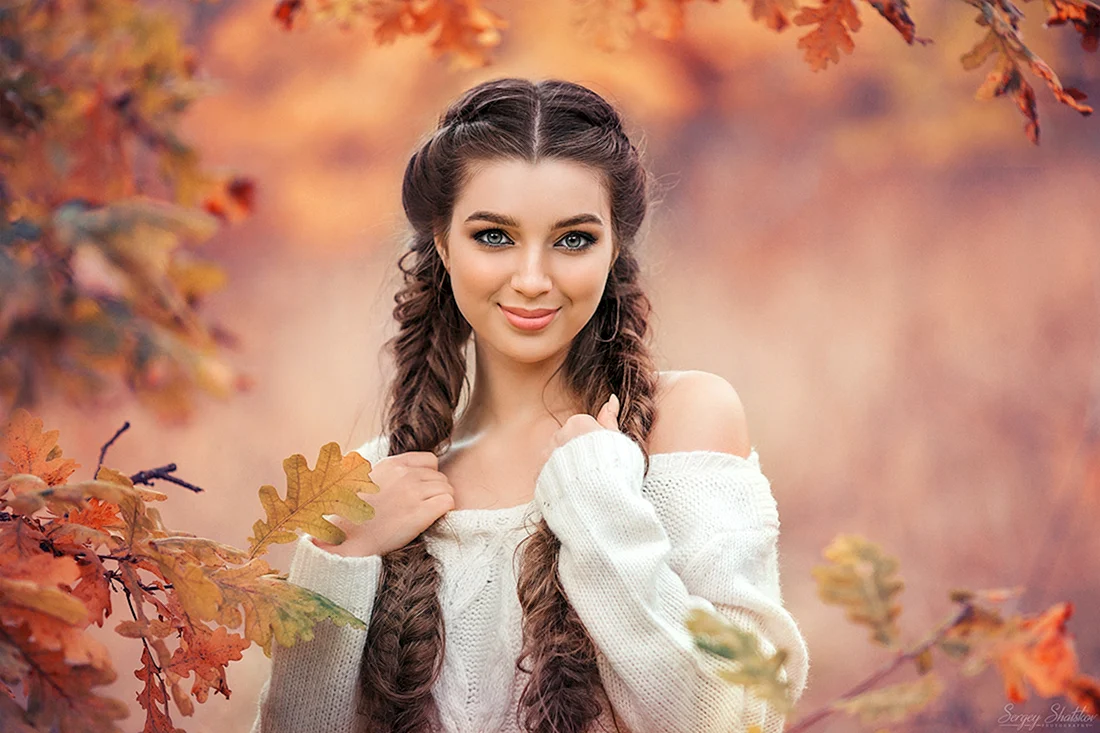 Женщина осень