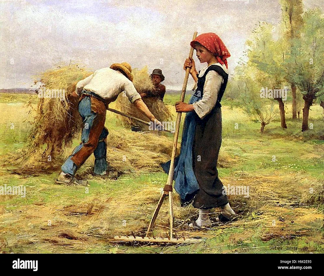 Жюльен Дюпре 1851-1910 - крестьянки со снопами.