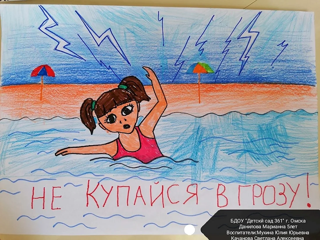Безопасность на воде рисунок
