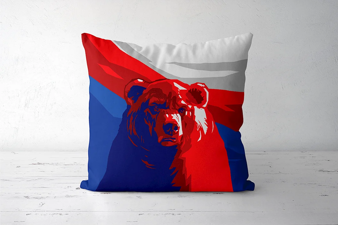 Флаг России с медведем