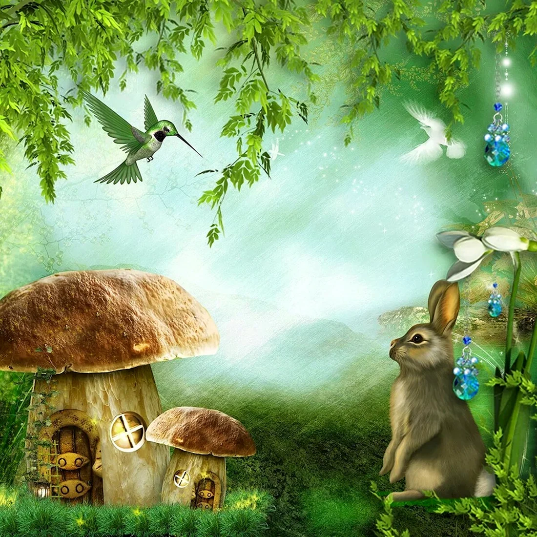 Фон сказочный лес