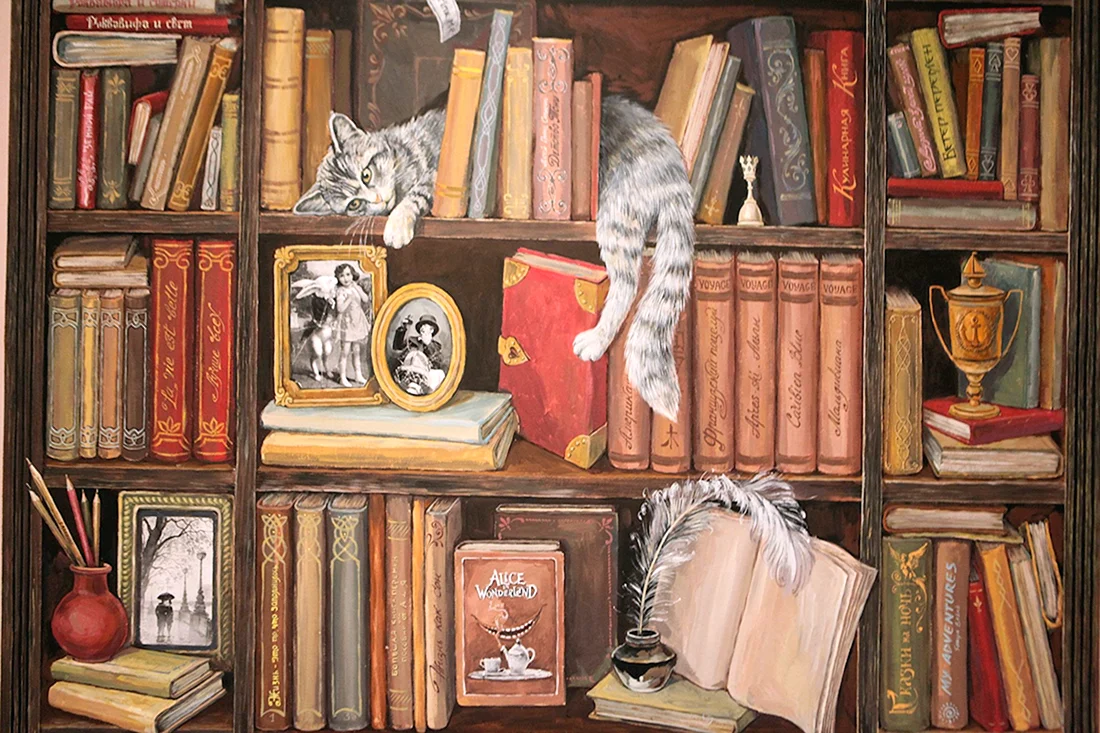 Галина Егоренкова иллюстрации книжный шкаф