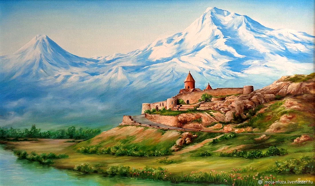 Гора Арарат и хор Вирап Армения
