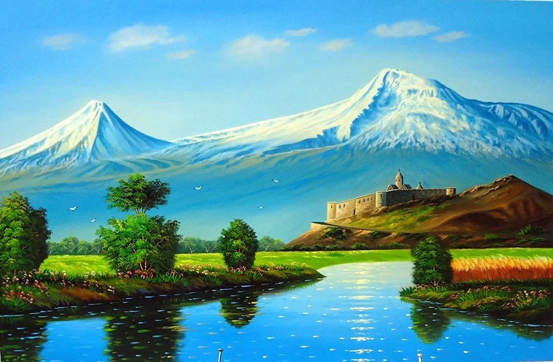 Гора Арарат с Араратской Долиной