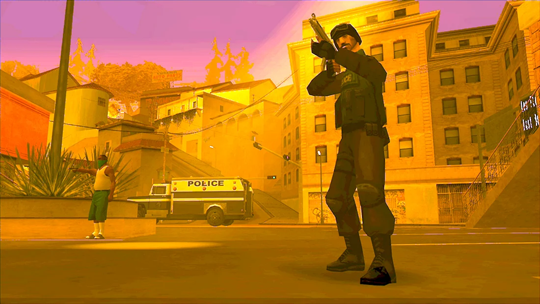 GTA sa screenshots перестрелка