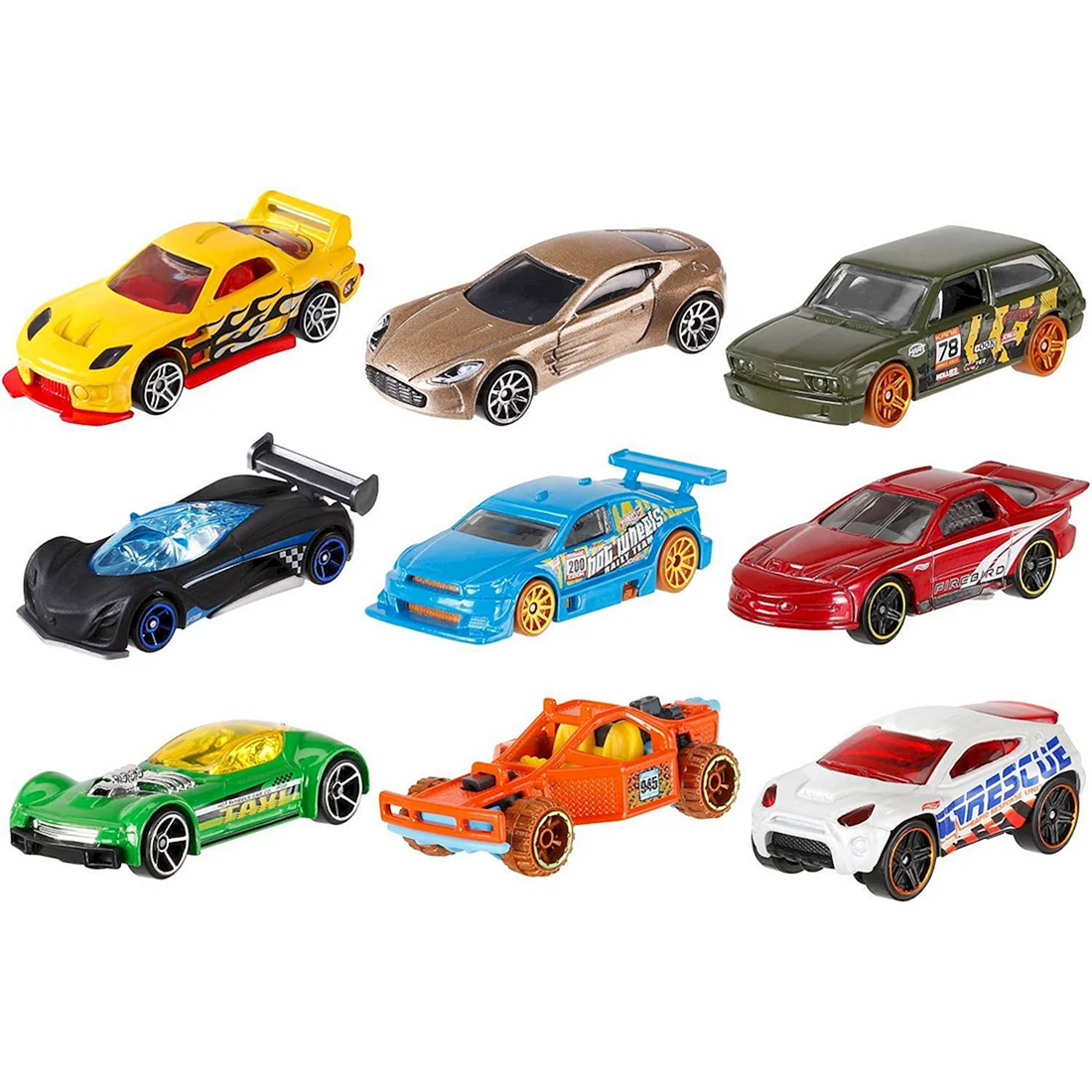 Hot Wheels базовые машинки 10 шт. 54886