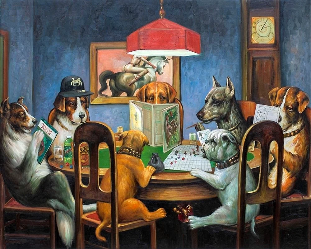 Кассиус Кулидж собаки играющие в Покер