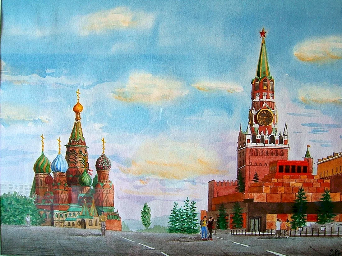 Храм Василия Блаженного в СССР Спасская башня