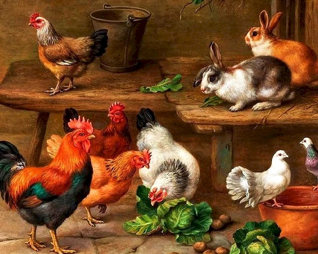 Художник куры Эдгар Хант