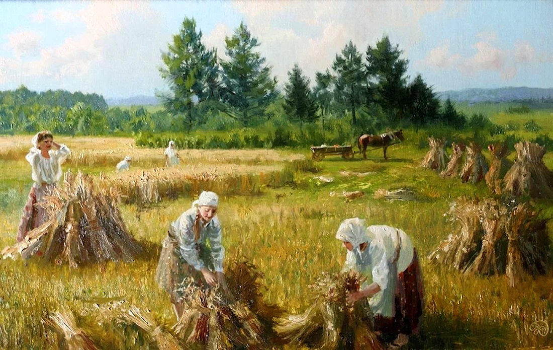 Художник Владимир Жданов сенокос