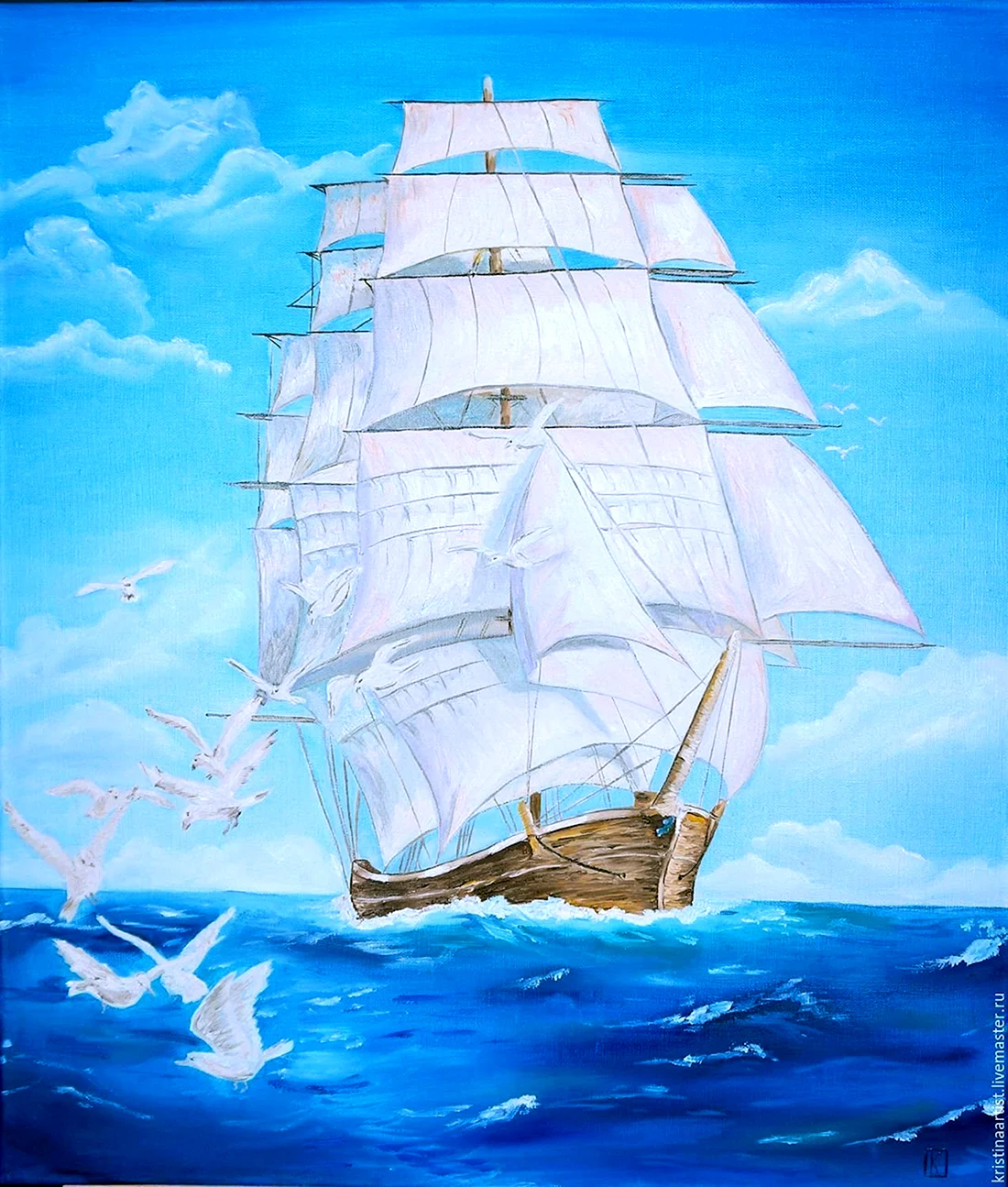 Корабль в море