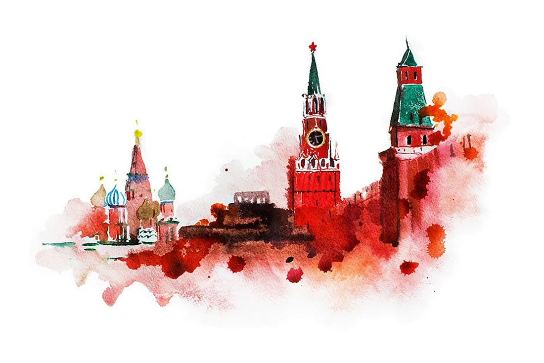 Кремлевская спаская башня живопись