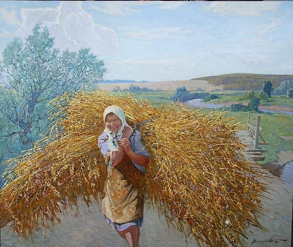 Крестьянские заботы художник Дмитрий Васильев
