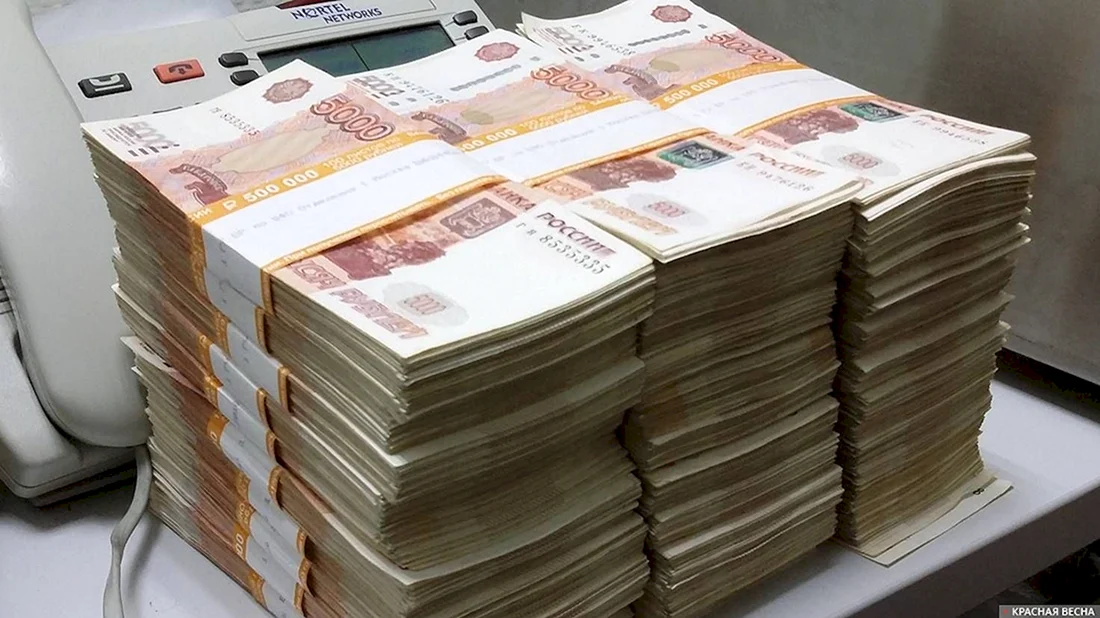 Много пачек денег