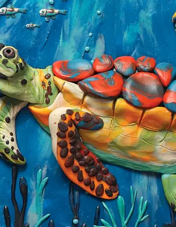 Морская черепаха пластилинография