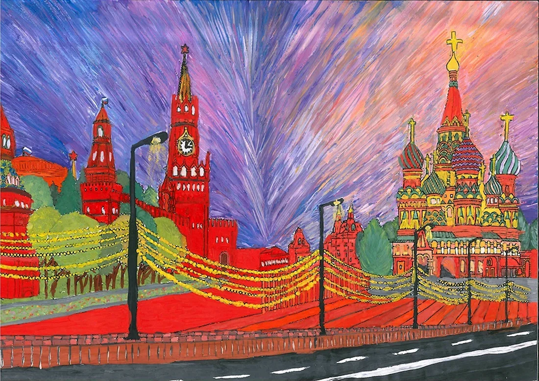 Московский Кремль рисунок