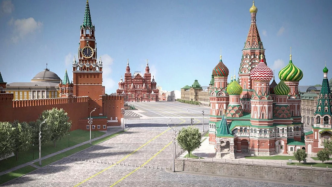 Москва красная площадь 3д модель