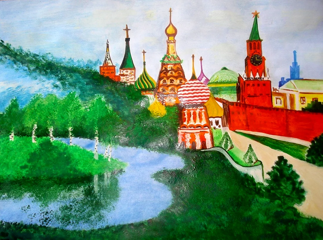 Москва рисунок