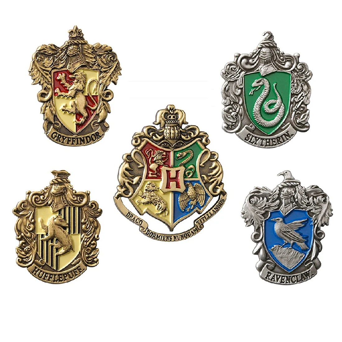 Набор значков Гарри Поттер Хогвартс Harry Potter Hogwarts 5шт