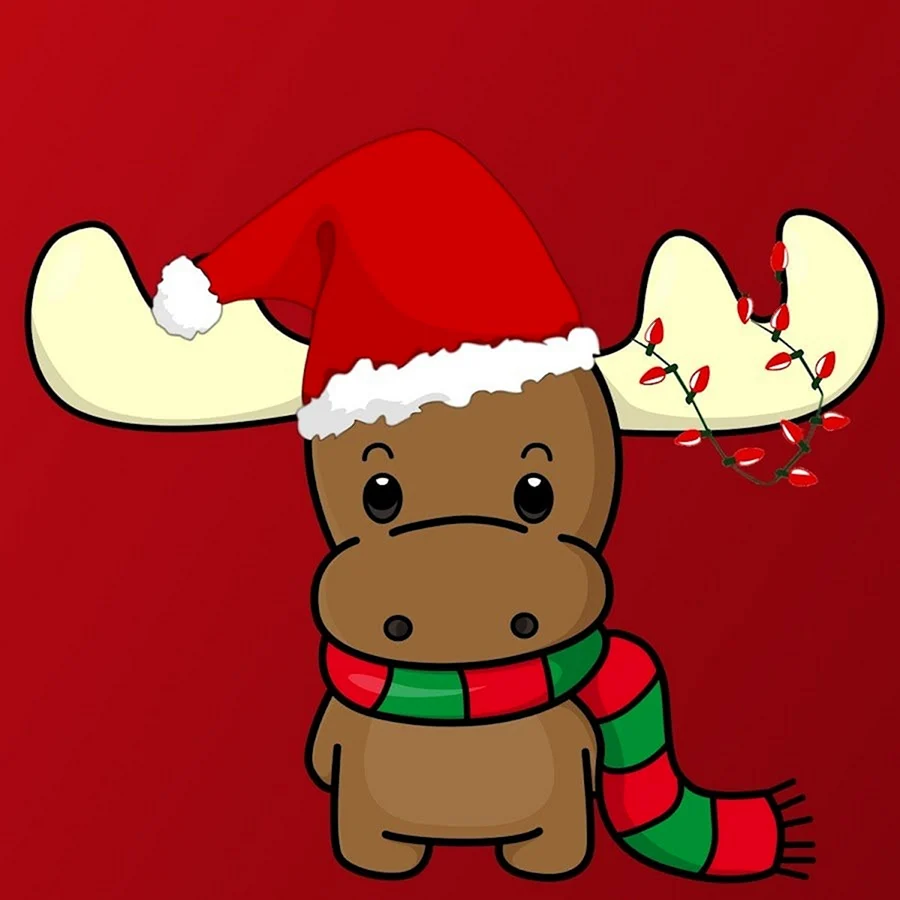 Новогодние обои с оленями