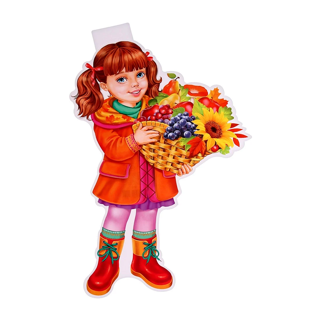 Отрисовки девочка с корзинкой