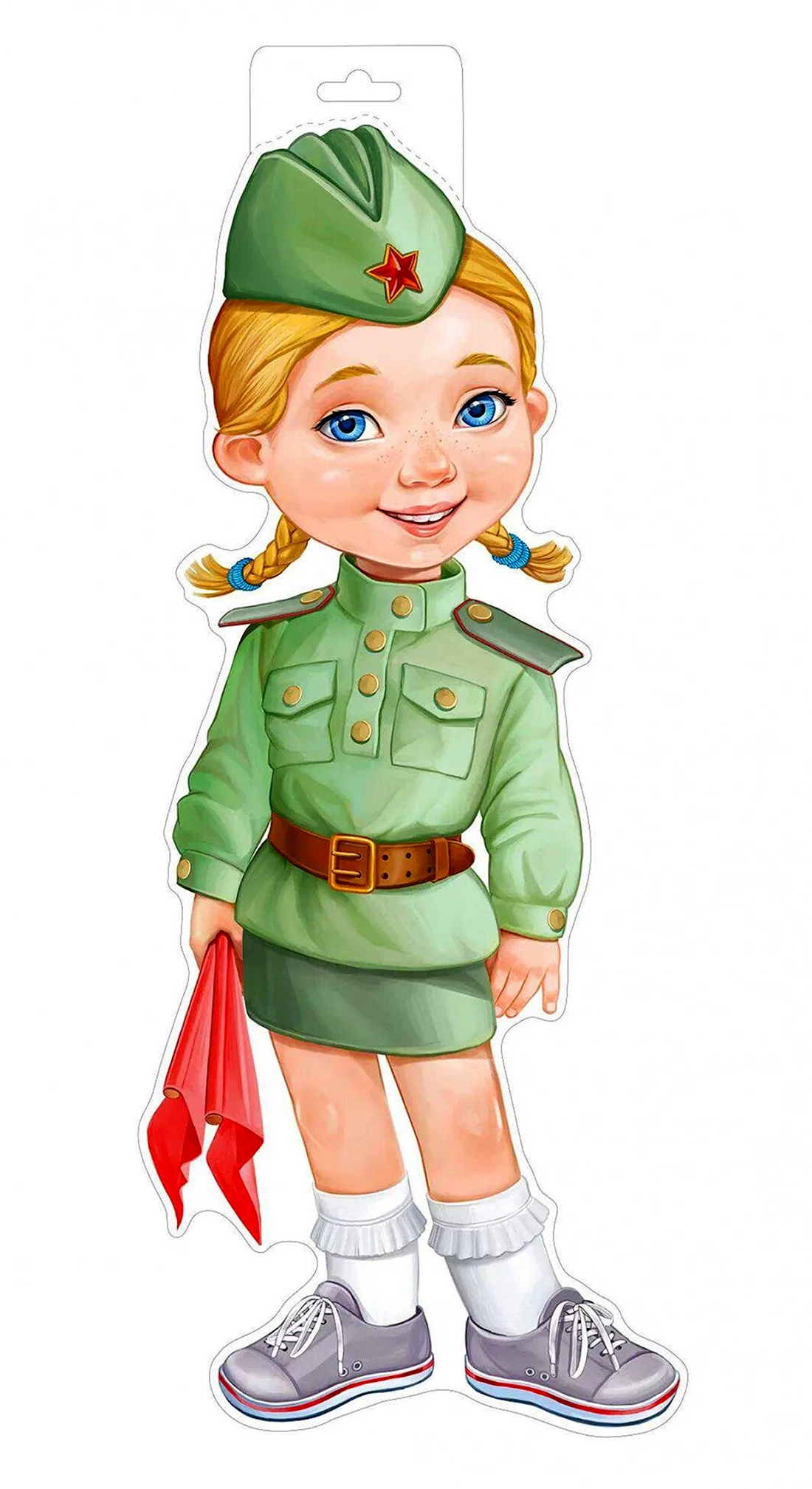 Плакат вырубной дети в военной форме