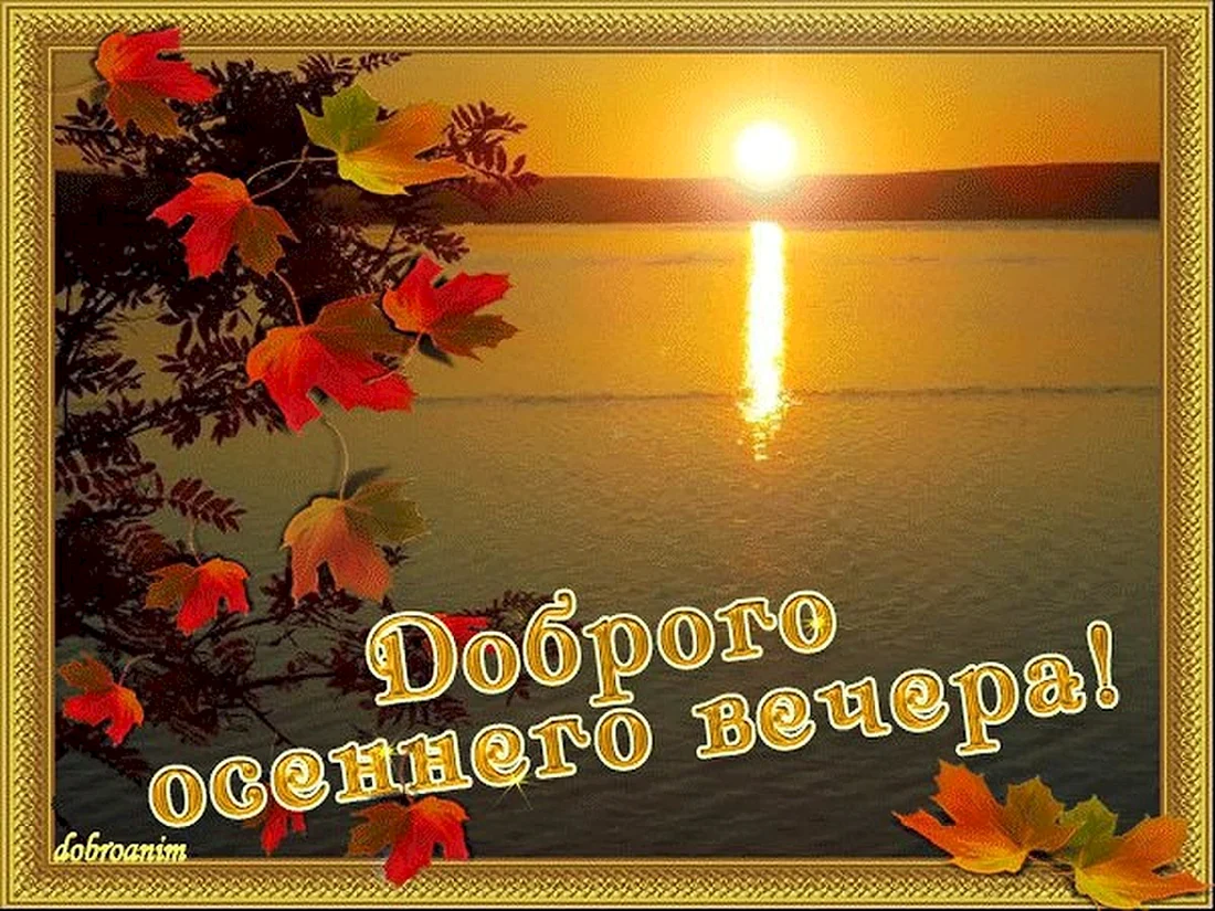 Приятного осеннего вечера