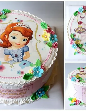 Принцесса София фотопечать на торт