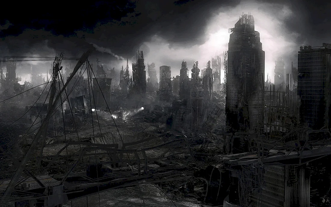 Разрушенный город метро 2033