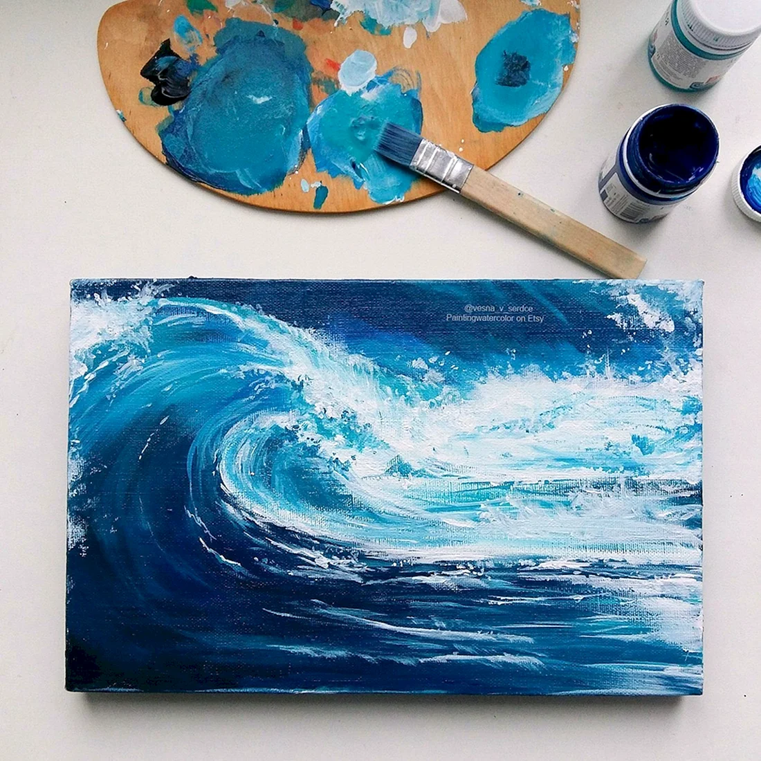Рисование акрилом на холсте