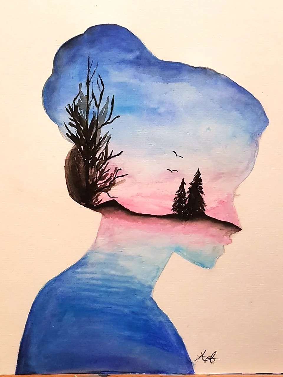 Рисунки акварелью
