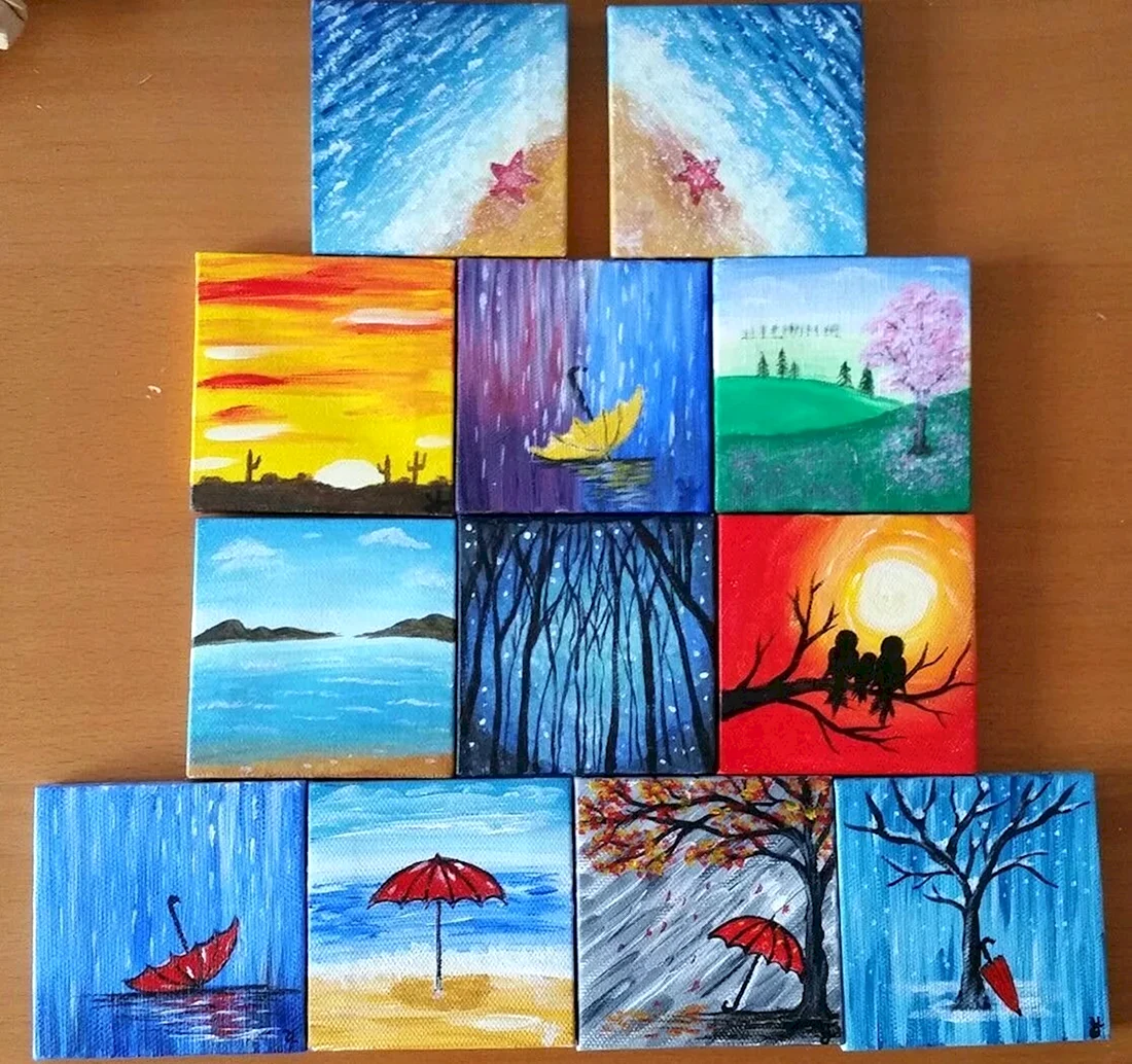 Рисунки гуашью