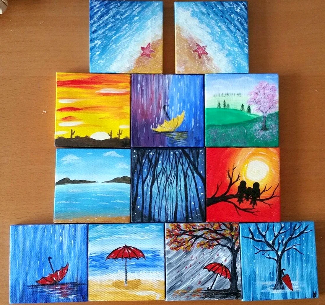 Рисунки гуашью