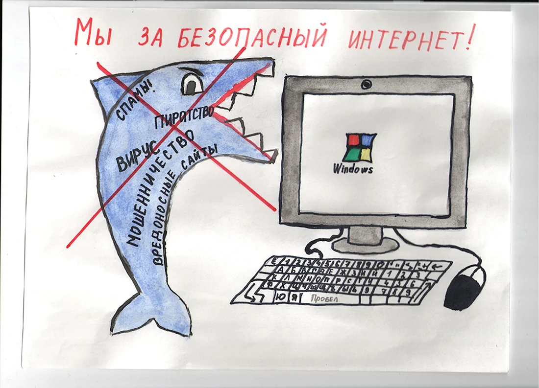 Рисунок на тему безопасность в интернете