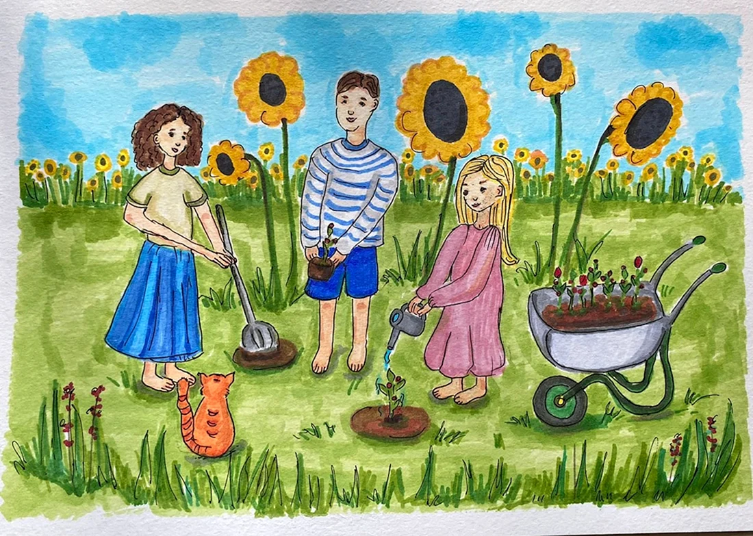 Рисунок на тему семья