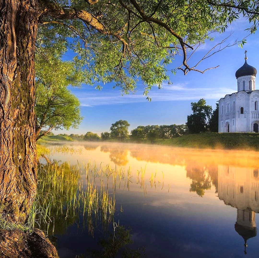 Русь река береза храм