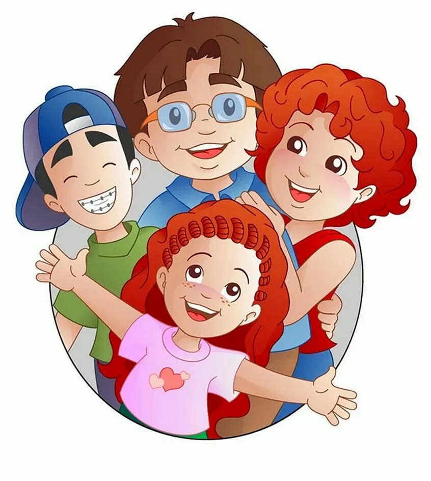 Семья мультяшная