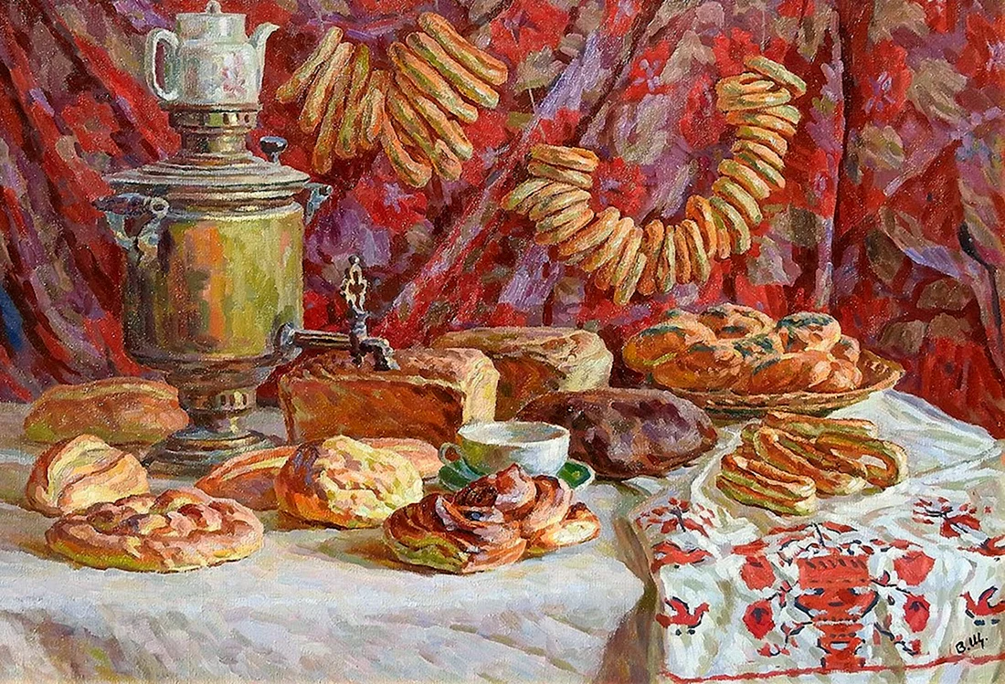 Сергей Андрияка натюрморт с самоваром