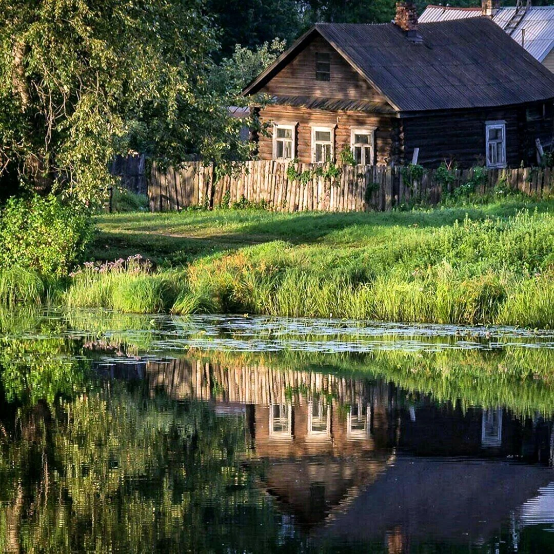 Картинка домик в деревне (45 фото)