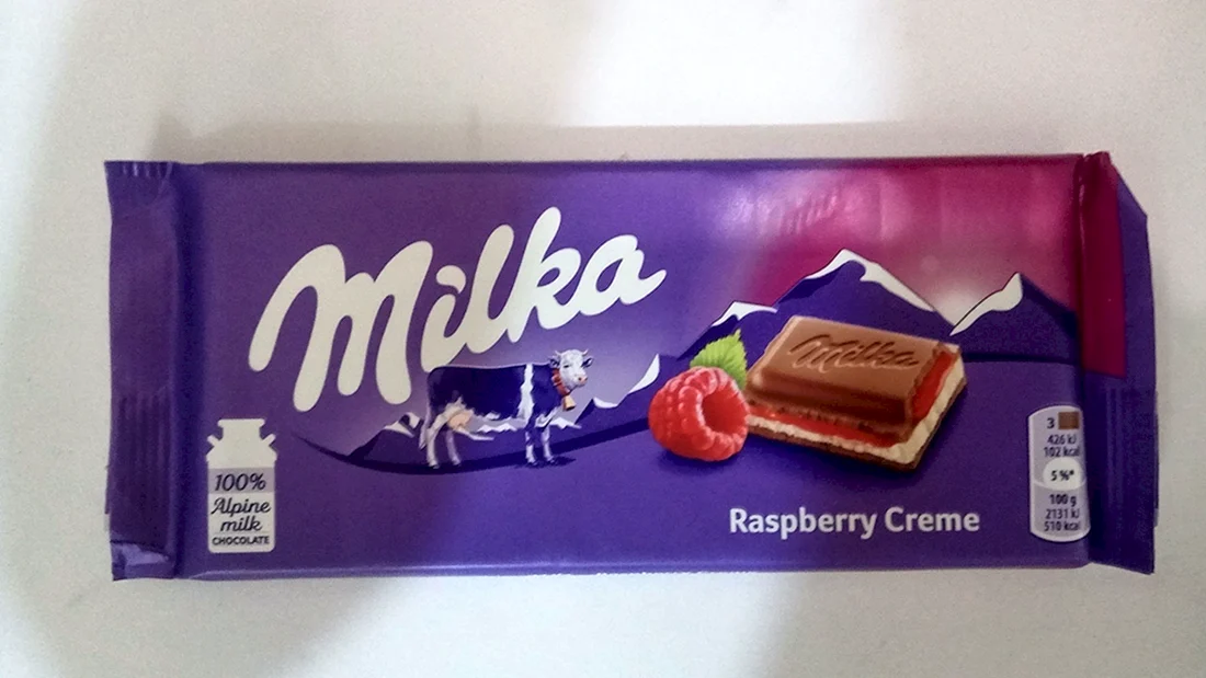 Шоколад Milka Raspberry Cream 100g