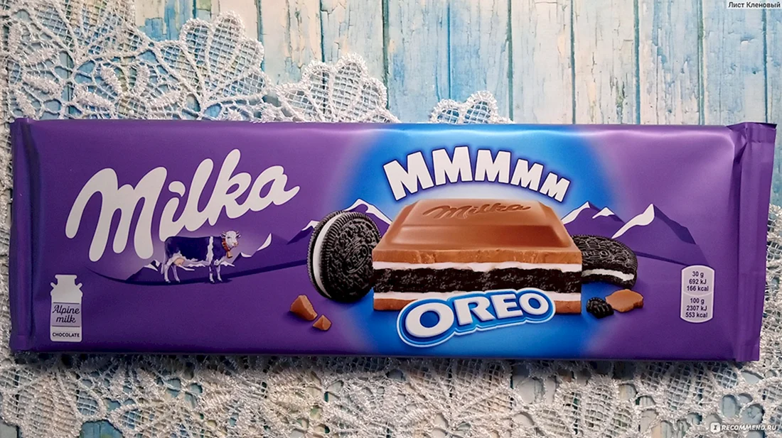 Шоколадка Милка открытая