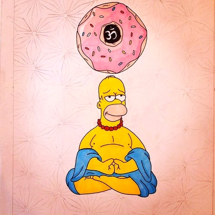 Simpsons гомер Будда