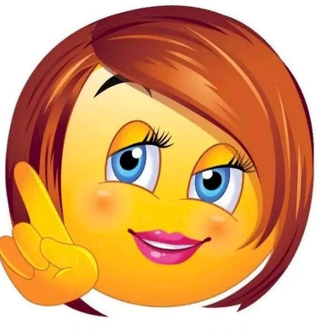 Смайлик девушка