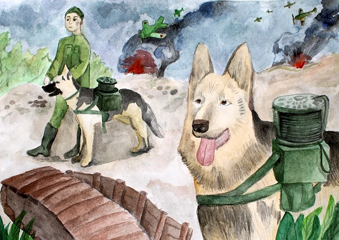 Собака Связист Альма