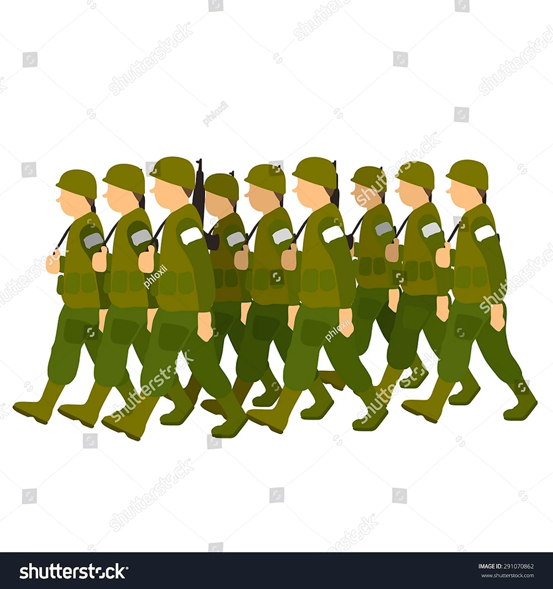 Солдаты маршируют